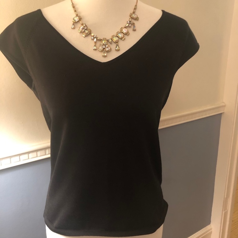 EUC - Women's Black Ann Taylor Blouse size M